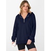 image:imageANRABESS Hoodies for Women Oversized Quarter Zip PulloverNavy Blue