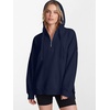 image:imageANRABESS Hoodies for Women Oversized Quarter Zip PulloverNavy Blue