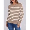 image:imageANRABESS Sweaters for Women Long Sleeve Lightweight Fall OutfitsKhaki White
