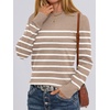 image:imageANRABESS Sweaters for Women Long Sleeve Lightweight Fall OutfitsKhaki White