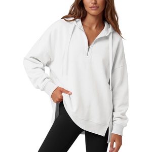 image:imageANRABESS Hoodies for Women Oversized Quarter Zip PulloverWhite