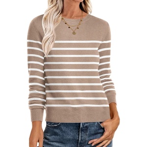 image:imageANRABESS Sweaters for Women Long Sleeve Lightweight Fall OutfitsKhaki White
