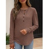 image:imageANRABESS Long Sleeve Shirts for Women Fall Henley Tops Dressy Casual BlouseBrown