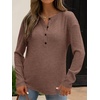 image:imageANRABESS Long Sleeve Shirts for Women Fall Henley Tops Dressy Casual BlouseBrown