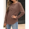 image:imageANRABESS Long Sleeve Shirts for Women Fall Henley Tops Dressy Casual BlouseBrown