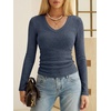 image:imageANRABESS Long Sleeve V Neck Ribbed Shirts for Women Fall OutfitsDeep Blue