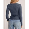 image:imageANRABESS Long Sleeve V Neck Ribbed Shirts for Women Fall OutfitsDeep Blue