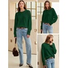 image:imageANRABESS Oversized Sweaters for Women Fall Wool Blend PulloverDark Green