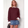 image:imageANRABESS Oversized Sweaters for Women Fall Wool Blend PulloverRed