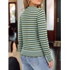 image:imageANRABESS Sweaters for Women Lightweight Loose Fit V Neck Fall OutfitsOlive Sky Blue Stripe
