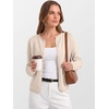 image:imageANRABESS Women Button Down Long Sleeve Roll Neck Cardigan SweaterAlmond