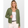 image:imageANRABESS Women Button Down Long Sleeve Roll Neck Cardigan SweaterArmy Green