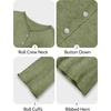 image:imageANRABESS Women Button Down Long Sleeve Roll Neck Cardigan SweaterArmy Green