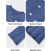 image:imageANRABESS Women Button Down Long Sleeve Roll Neck Cardigan SweaterBlue