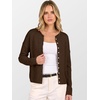 image:imageANRABESS Women Button Down Long Sleeve Roll Neck Cardigan SweaterCoffee