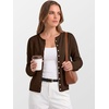 image:imageANRABESS Women Button Down Long Sleeve Roll Neck Cardigan SweaterCoffee