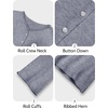 image:imageANRABESS Women Button Down Long Sleeve Roll Neck Cardigan SweaterDark Grey