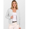 image:imageANRABESS Women Button Down Long Sleeve Roll Neck Cardigan SweaterLight Grey