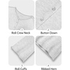 image:imageANRABESS Women Button Down Long Sleeve Roll Neck Cardigan SweaterLight Grey