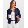 image:imageANRABESS Women Button Down Long Sleeve Roll Neck Cardigan SweaterNavy Blue