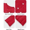 image:imageANRABESS Women Button Down Long Sleeve Roll Neck Cardigan SweaterRed