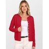 image:imageANRABESS Women Button Down Long Sleeve Roll Neck Cardigan SweaterRed