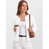 image:imageANRABESS Women Button Down Long Sleeve Roll Neck Cardigan SweaterWhite
