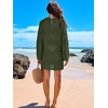 image:imageANRABESS Women Swimsuit Cover Up Beach Crochet Bathing Suit Mini DressArmy Green