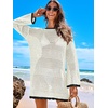image:imageANRABESS Women Swimsuit Cover Up Beach Crochet Bathing Suit Mini DressBlackwhite