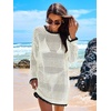 image:imageANRABESS Women Swimsuit Cover Up Beach Crochet Bathing Suit Mini DressBlackwhite