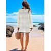 image:imageANRABESS Women Swimsuit Cover Up Beach Crochet Bathing Suit Mini DressBlackwhite