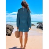 image:imageANRABESS Women Swimsuit Cover Up Beach Crochet Bathing Suit Mini DressCyan