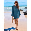 image:imageANRABESS Women Swimsuit Cover Up Beach Crochet Bathing Suit Mini DressCyan
