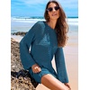 image:imageANRABESS Women Swimsuit Cover Up Beach Crochet Bathing Suit Mini DressCyan