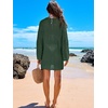 image:imageANRABESS Women Swimsuit Cover Up Beach Crochet Bathing Suit Mini DressDeep Green