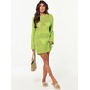 image:imageANRABESS Women Swimsuit Cover Up Beach Crochet Bathing Suit Mini DressGreen