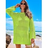 image:imageANRABESS Women Swimsuit Cover Up Beach Crochet Bathing Suit Mini DressGreen