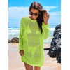 image:imageANRABESS Women Swimsuit Cover Up Beach Crochet Bathing Suit Mini DressGreen
