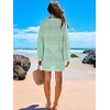 image:imageANRABESS Women Swimsuit Cover Up Beach Crochet Bathing Suit Mini DressLight Green