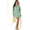 image:imageANRABESS Women Swimsuit Cover Up Beach Crochet Bathing Suit Mini DressLight Green