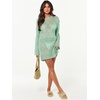 image:imageANRABESS Women Swimsuit Cover Up Beach Crochet Bathing Suit Mini DressLight Green