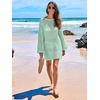 image:imageANRABESS Women Swimsuit Cover Up Beach Crochet Bathing Suit Mini DressLight Green