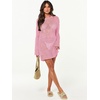 image:imageANRABESS Women Swimsuit Cover Up Beach Crochet Bathing Suit Mini DressLight Pink