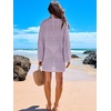image:imageANRABESS Women Swimsuit Cover Up Beach Crochet Bathing Suit Mini DressLight Purple
