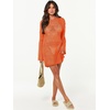 image:imageANRABESS Women Swimsuit Cover Up Beach Crochet Bathing Suit Mini DressOrange