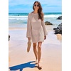 image:imageANRABESS Women Swimsuit Cover Up Beach Crochet Bathing Suit Mini DressPink