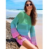 image:imageANRABESS Women Swimsuit Cover Up Beach Crochet Bathing Suit Mini DressRainbow Stripe Colorful