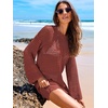 image:imageANRABESS Women Swimsuit Cover Up Beach Crochet Bathing Suit Mini DressRed
