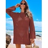 image:imageANRABESS Women Swimsuit Cover Up Beach Crochet Bathing Suit Mini DressRed