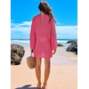 image:imageANRABESS Women Swimsuit Cover Up Beach Crochet Bathing Suit Mini DressRose